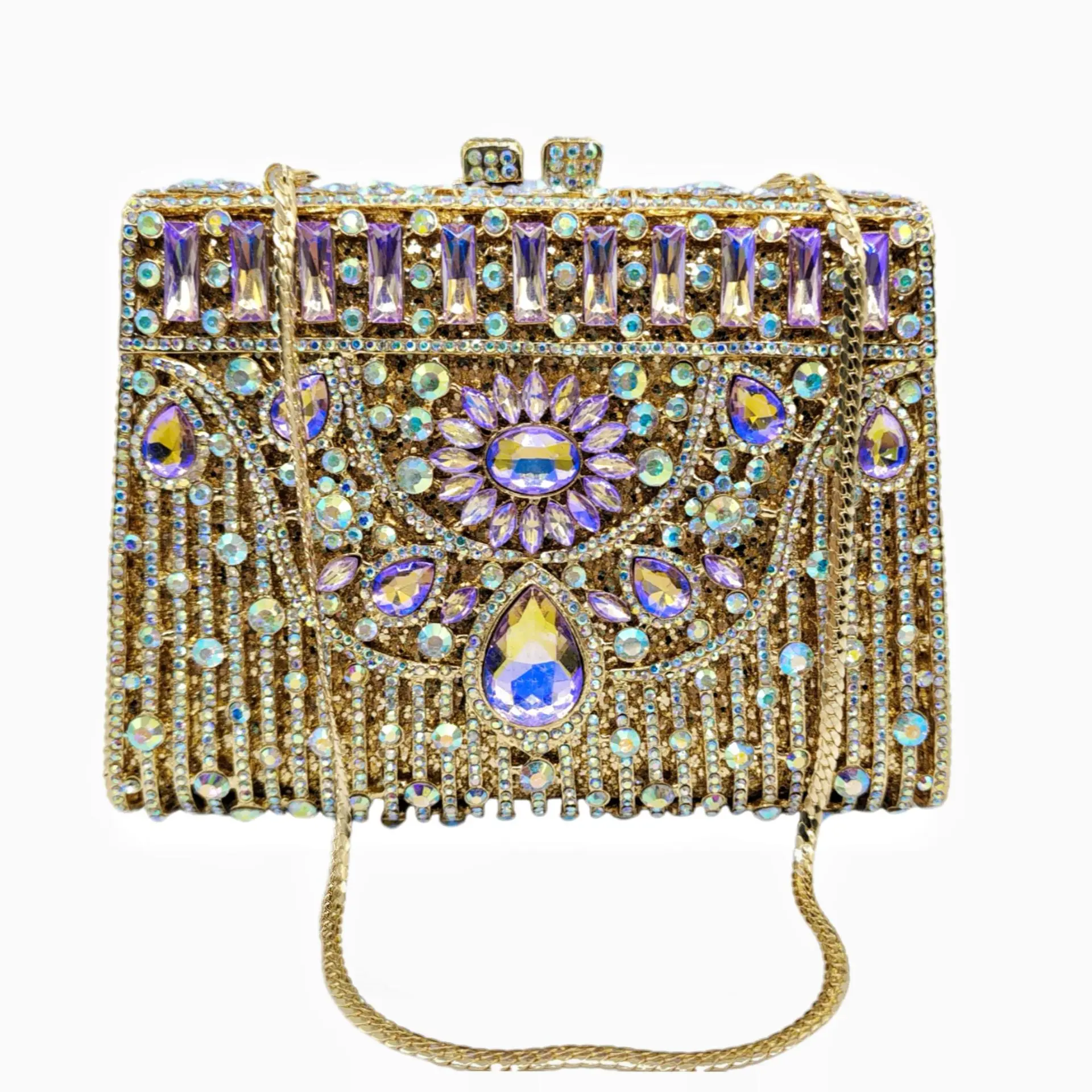 

Classic Design Luxury Crystal Evening Handbag with Rhinestones A Must Have Shiny Clutch Purse for Glamorous Occasions