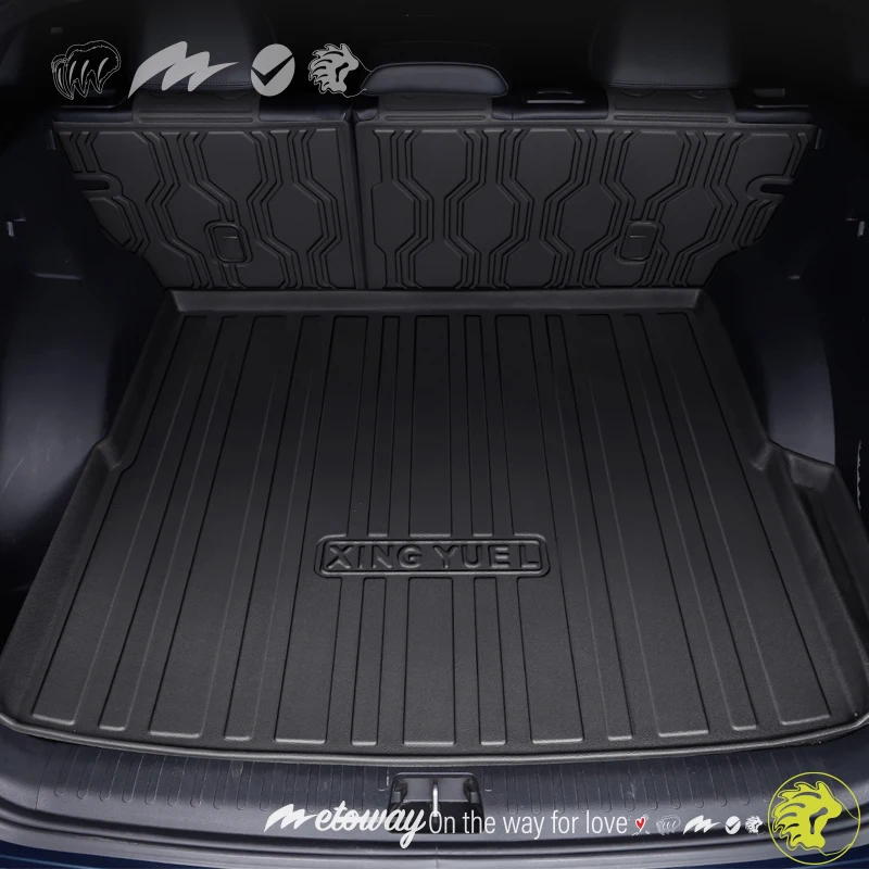 For Geely Monjaro L s ePro 2019-2024 Custom Fit Car Trunk Mat All Season Black Cargo Mat 3D Shaped Laser Measured Trunk Liners