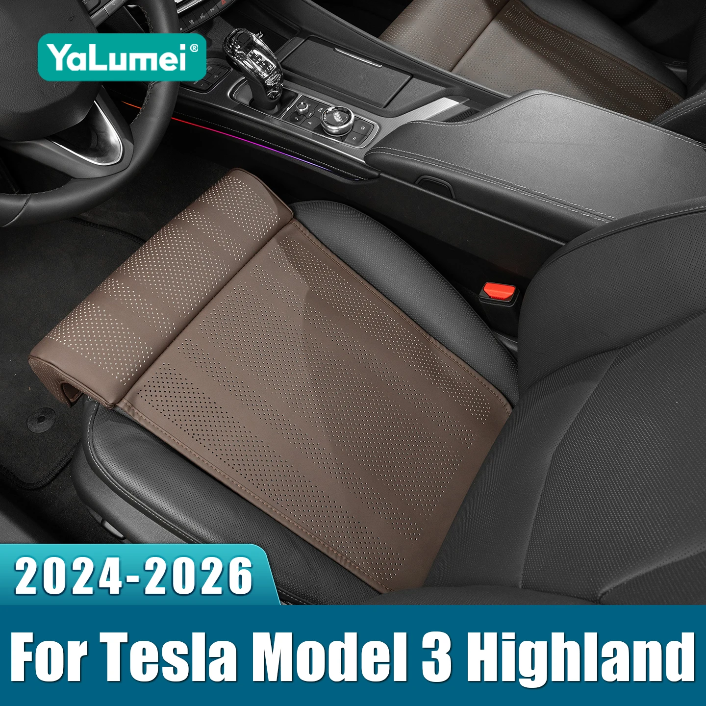 

For Tesla Model 3 / New Model 3 Highland 2024 2025 2026 Car Seat Leg Support Extension Mat Cushion Pad Rest Breathable Cover