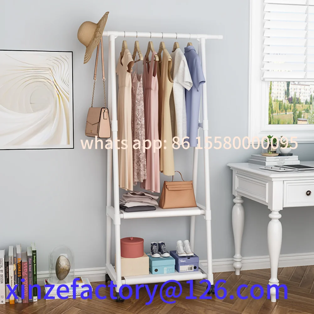 

Customizable Coat Rack Triangle Movable Clothes Hanger Floor Stand
