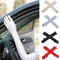 Fashion Women's Mittens Long Gloves Autumn Winter Fashion Solid Colors Female Satin Opera Evening Party Prom Costume Glove