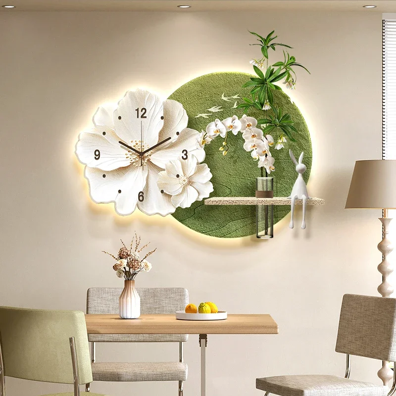 Designer Living Room Wall Clock Aesthetic Kawaii Luxury Digital Clock Wall Elegant Modern Bedroom Reloj Pared Home Decoration