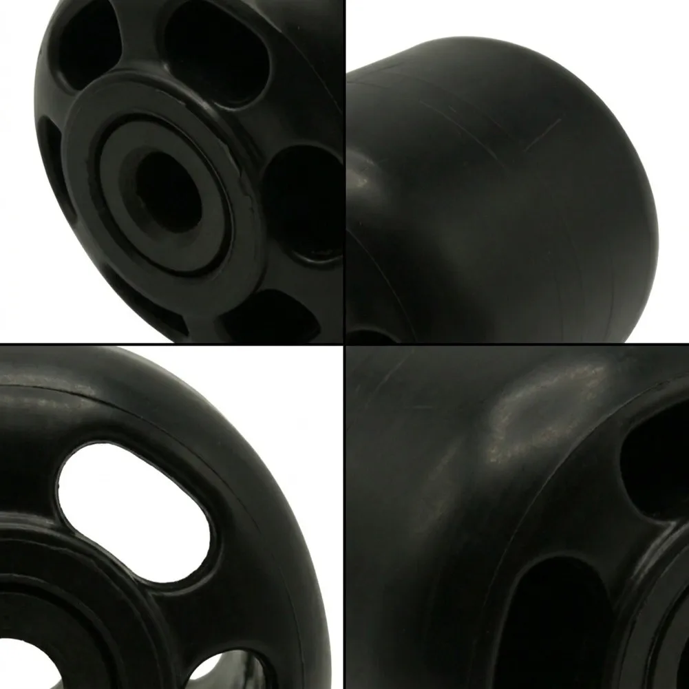 3-Inch Plastic Replacement Wheel For Riding Mowers, Nylon Roller Part Compatible With Various Models, Black