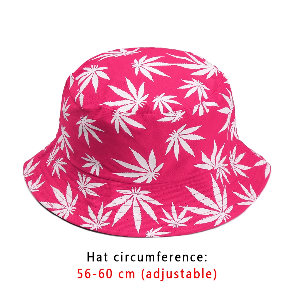 Fashion Hip Hop Cap Women Men Maple Leaf Panama Bucket Hat Trendy Couple Fisherman Caps Flat Top UV Protection Sun Hats