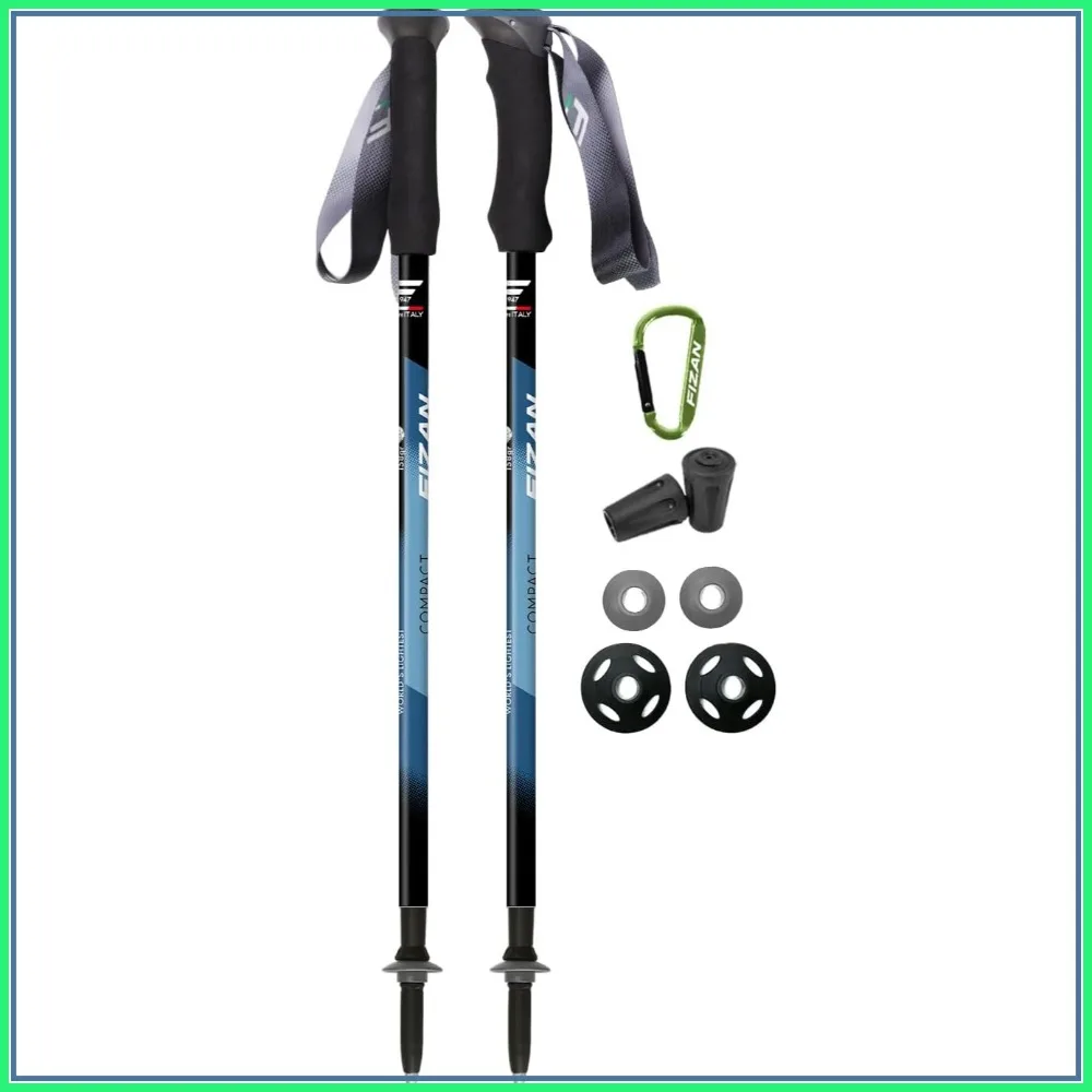 

Ultralight Adjustable Trekking Poles - 5.6oz Collapsible Hiking Sticks with EVA Grips