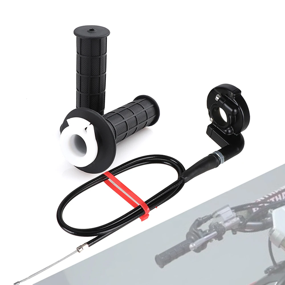

Motorcycle 7/8" 22mm Twist Throttle Accelerator Handle Grips Cable Kit For 50cc-250cc Moped Scooter Mini ATV Dirt Bike Quad