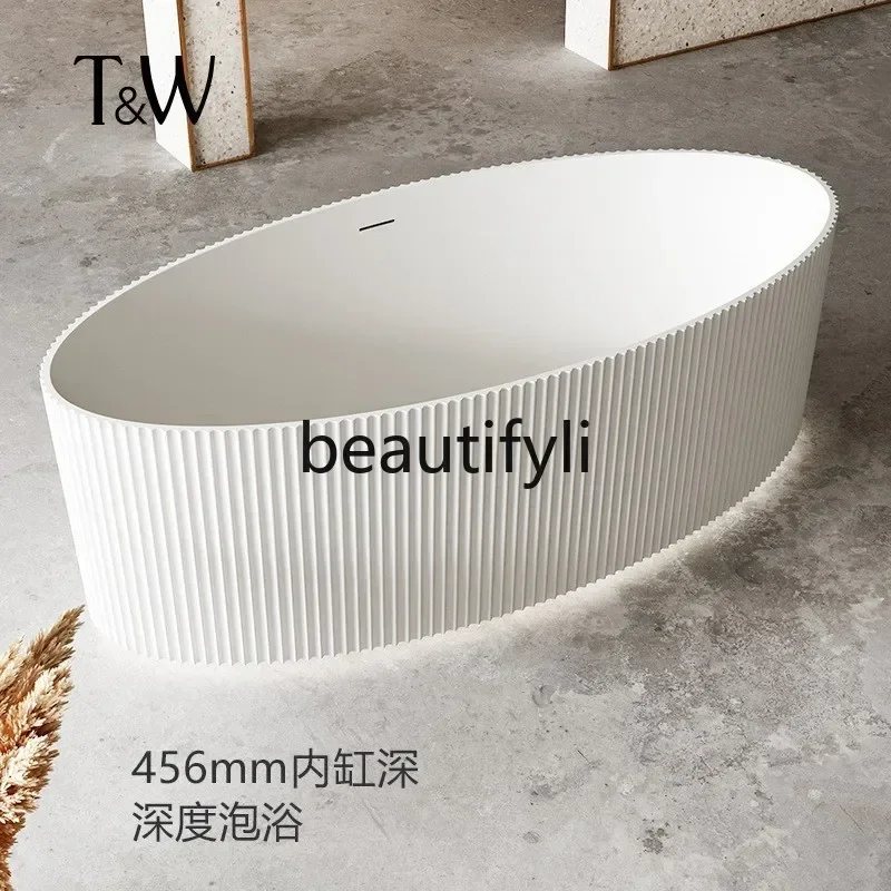 

ss25 Wave vertical striped acrylic bathtub Home independent hotel B & B bathtub