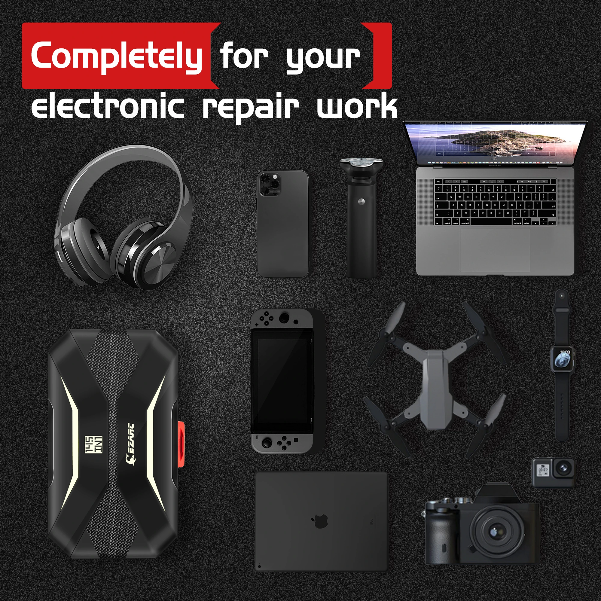 EZARC 145 In 1 Set Obeng Presisi Set Obeng Magnetik Alat Perbaikan Obeng, untuk MacBook, Kacamata, Ponsel, Jam Tangan