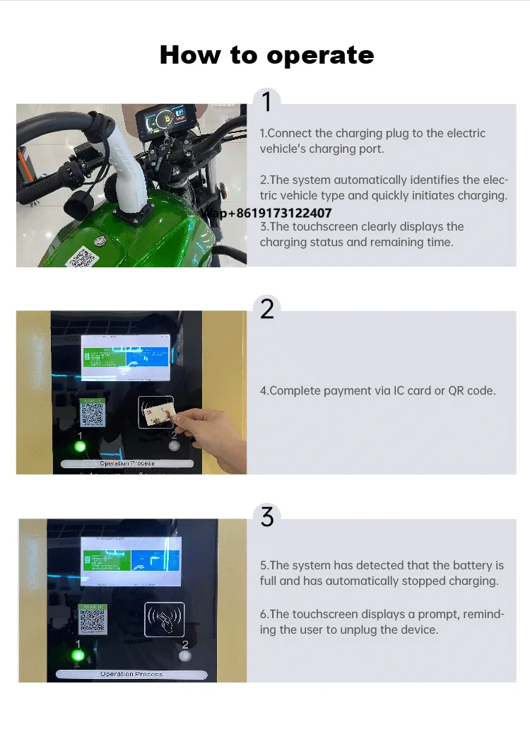 Fast Charging Pile for 2-Wheel & 3-Wheels Smart Charging Management Durable & Waterproof Easy Installation 2-Gun