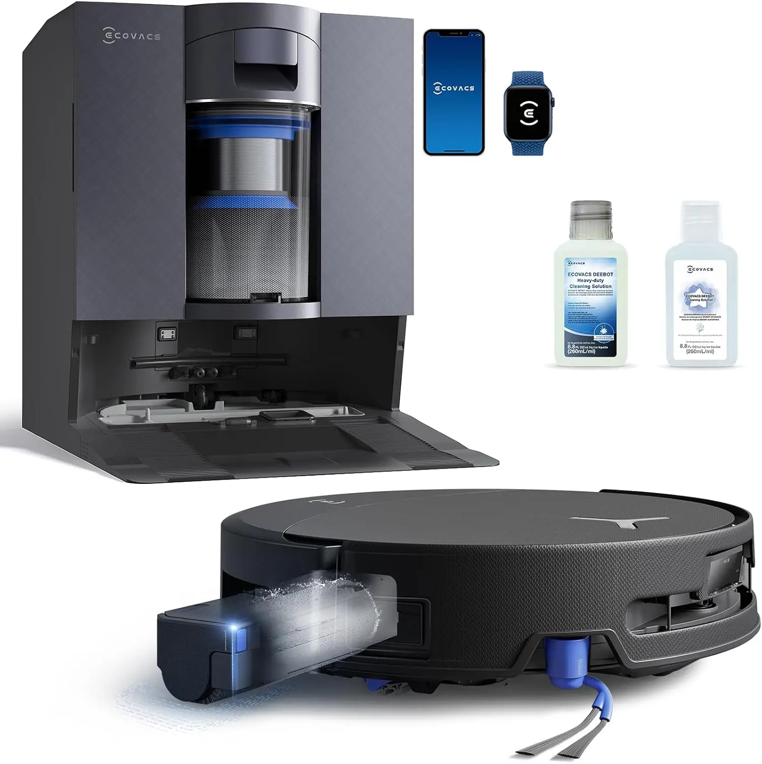 Robotic Vacuum and Mop, Automatic Floor Cleaning Robot with Vacuuming and Mopping Functions