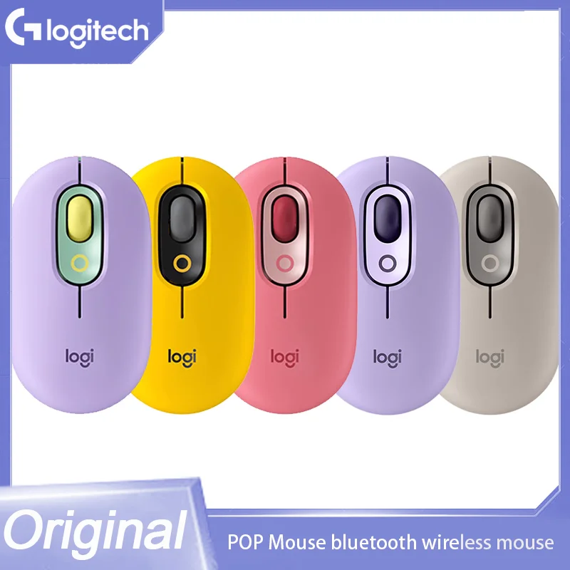 Logitech Genuine Pop Mouse Wireless Bluetooth Mouse Office Home Mouse Laptop Accessories Mouse Gaming Machine Ergonomic Mouse