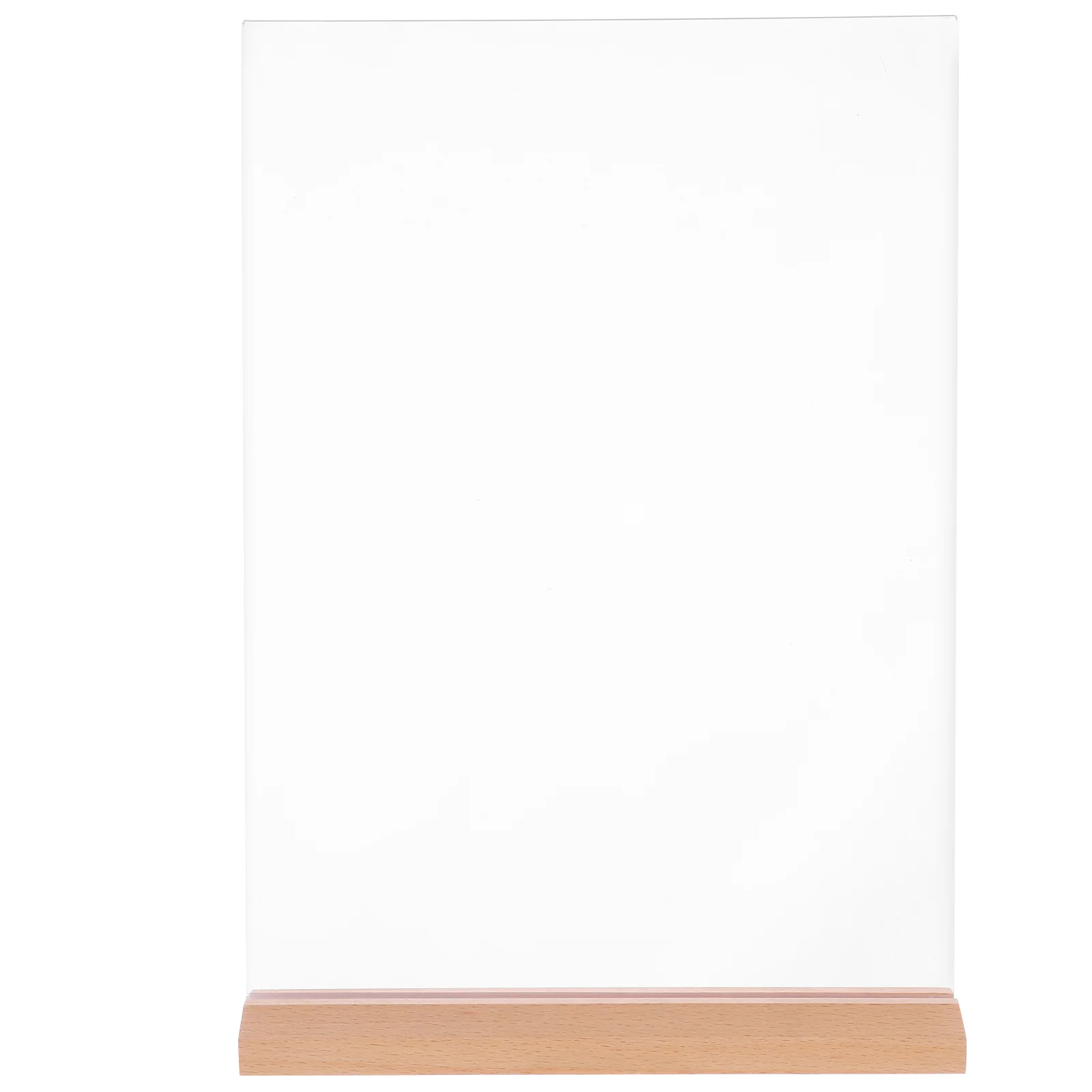 حامل علامة أكريليك حامل عرض كتيب واضح قاعدة خشبية شارة سعر مستقرة متعددة الأغراض سوبر ماركت الفاكهة الخضار الإعلان #3