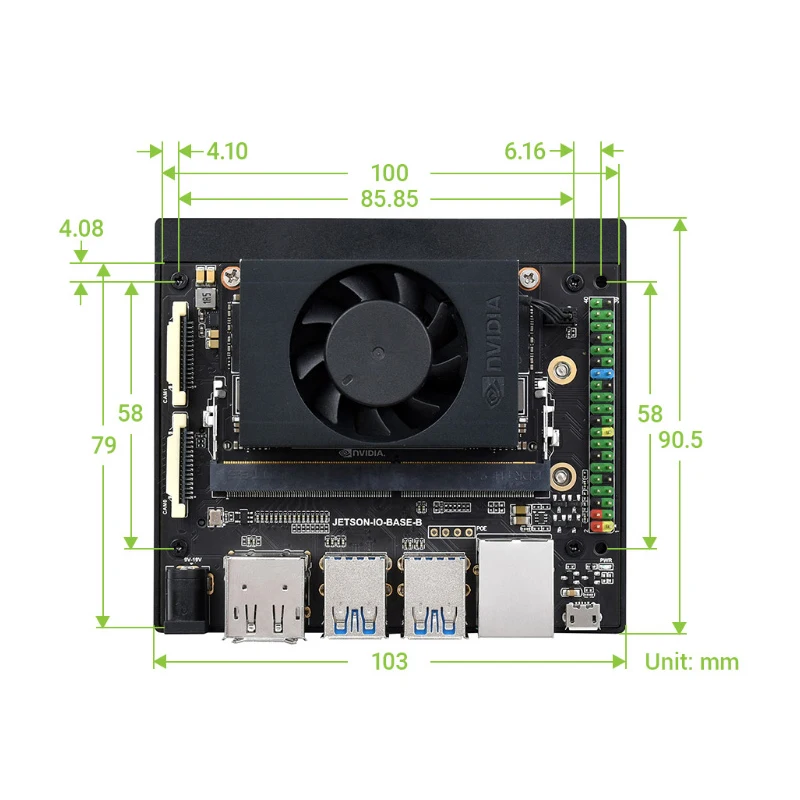 21TOPS 8GB NVIDIA Jetson Xavier NX Developer Kit لوحة/مجموعات لوحة الذكاء الاصطناعي المدمجة Ubuntu 18.04 للتطوير