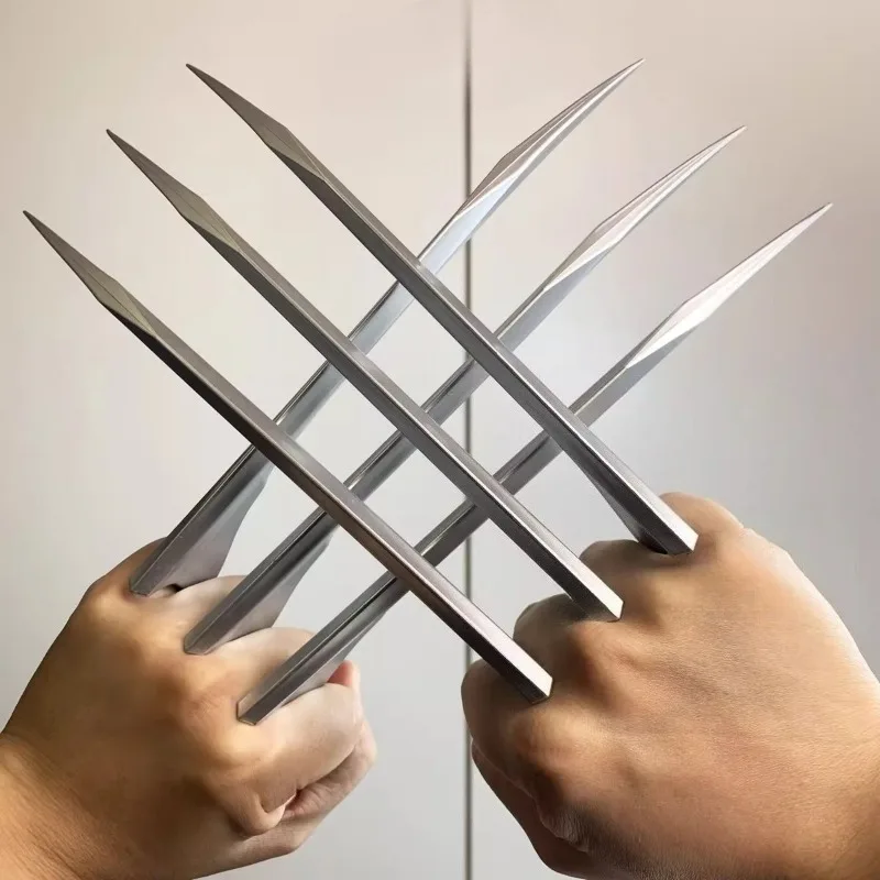 2 pièces/lot 26cm Simulation Cosplay X-MAN griffes Wolverine x-men accessoires de Cosplay Anime scène accessoires de déguisement de fête