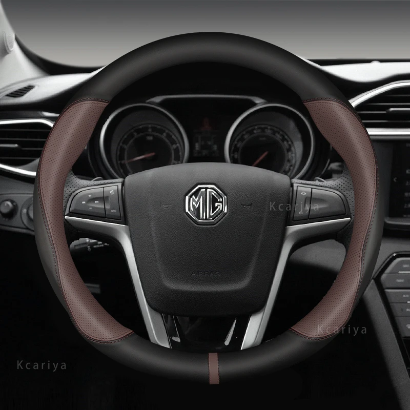 

PU Leather Car Steering Wheel Cover 38cm for MG All Models ZS HS GS eHS EZS GT EV RX5 Auto Interior Accessories Car styling