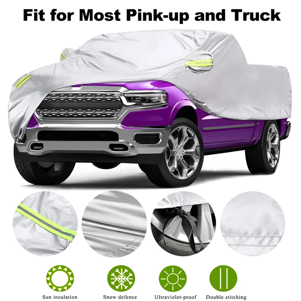 

All Season Truck Cover Car Cover for Pickup Truck Against Dust Debris Windproof UV Protection 170T for Ford Raptor F150 F250 GMC