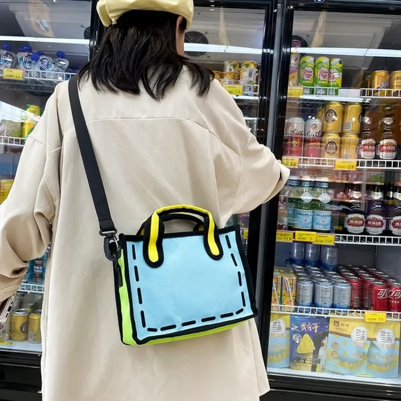 2026 موضة جديدة حقيبة نسائية شخصية الكرتون حقيبة كتف الفتيات تنوعا حقيبة ساعي حقيبة يد نسائية عادية #3