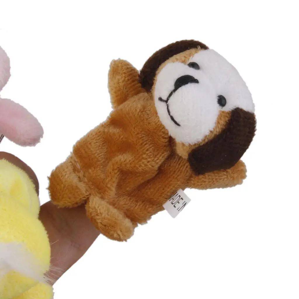 Fairy Tale Animal Finger Puppets Soft Plush Dolls Learning Education Set for Parent Child Interaction