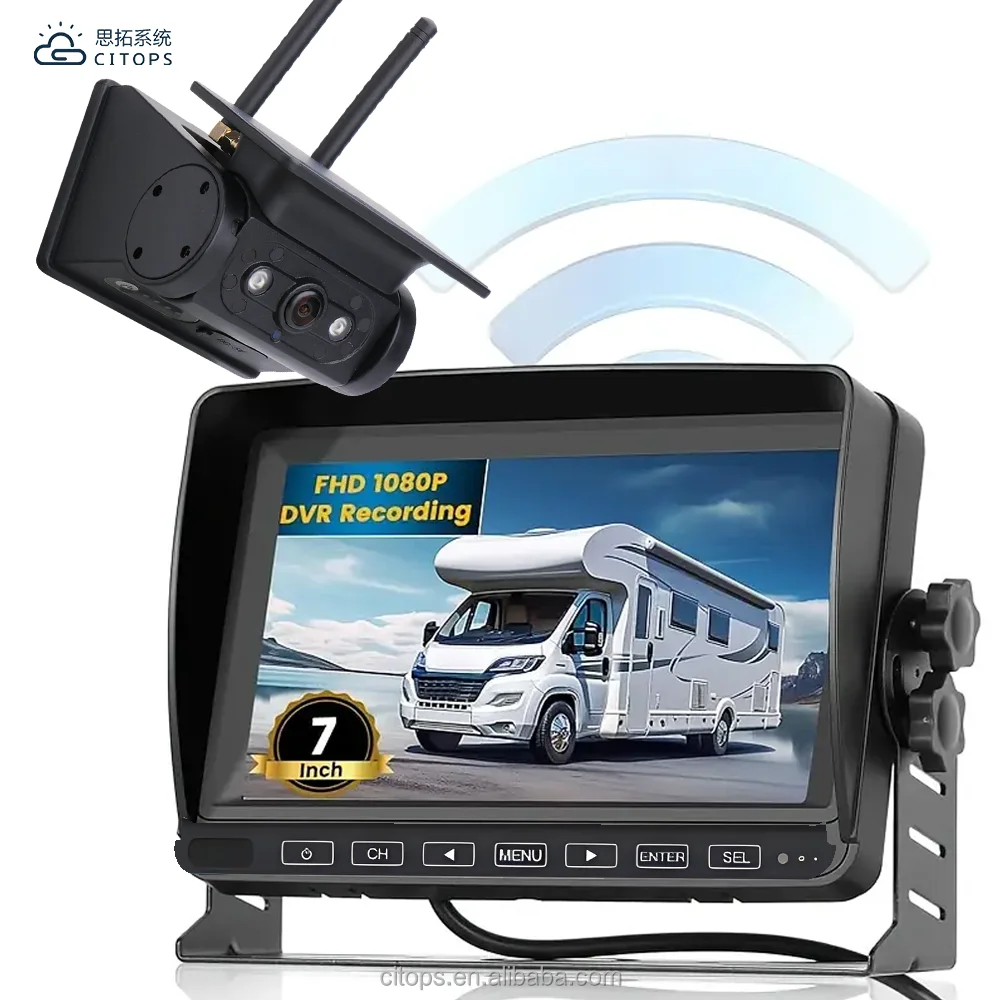 7-inch AHD1080P DVR 1-Year Warranty Digital Wireless Backup Camera System Inbuilt For Various Vans Car Reversing Aid