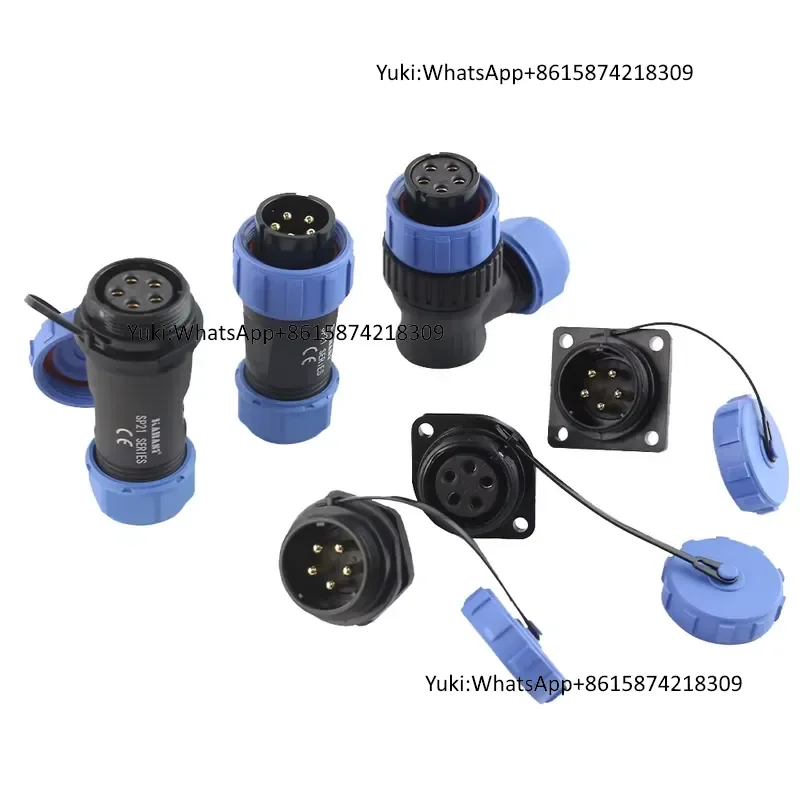 IP68 Waterproof WEIPU SP21 3Pin 4Pin 5Pin 8Pin 12Pin Male Female Plug Socket Circular Cable Connector for Industrial Power