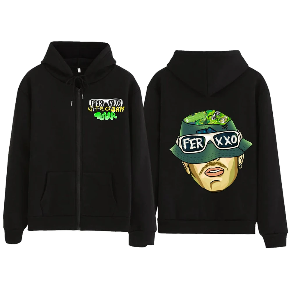 Feliz Feid NO Hay Luz Sin Oscuridad 2024 Hoodie Ferxxo Jacket Zip Up Hoodie Sweatshirts