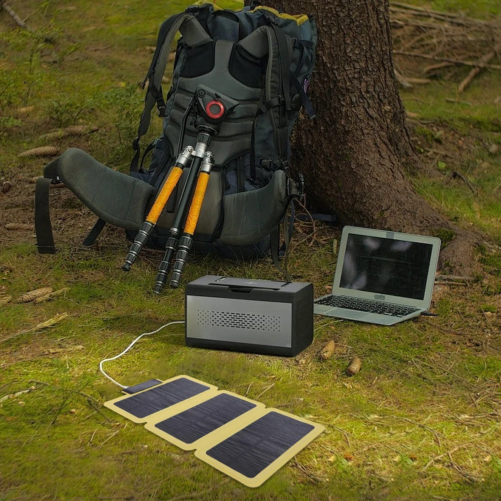 Outdoor Foldable Solar Panel IPX6 Waterproof Portable Solar Power Bank Solar Charging Panel for Camping Hiking Picnic Climbing