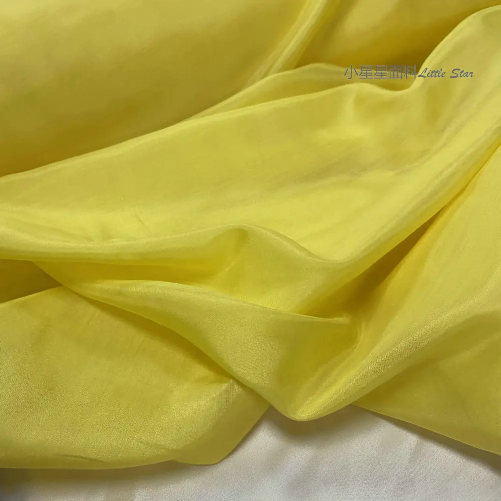 50% Silk Solid Color Fabric Multi-Color Micro-Transparent Handmade DIY Clothing Lining Cloth Silk plus Cotton Lining Cloth