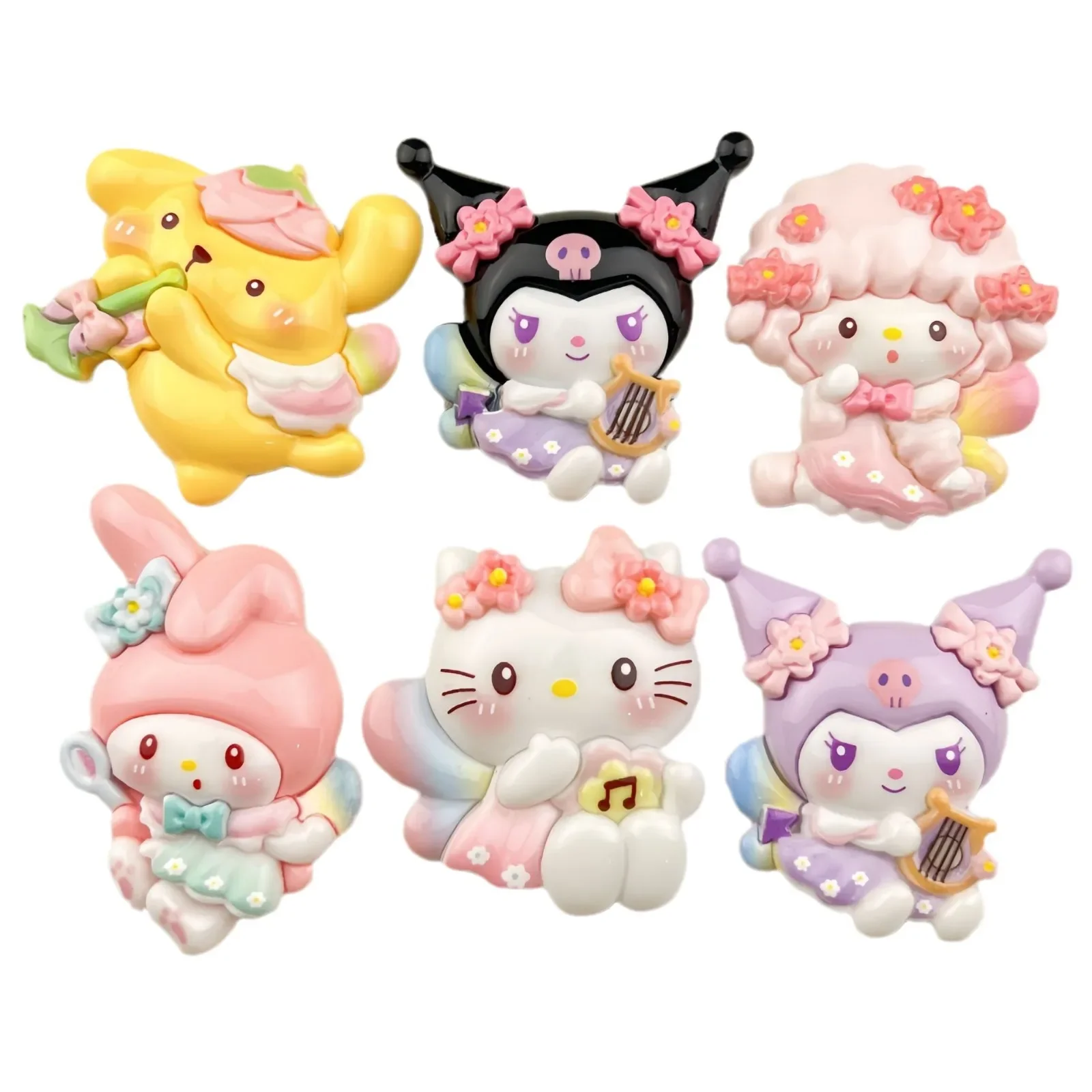 Miniso Daka Music Sanrio Diy كريم اللثة الراتنج اكسسوارات قضية الهاتف المحمول دبوس الشعر الثلاجة ملصق مواد المجوهرات