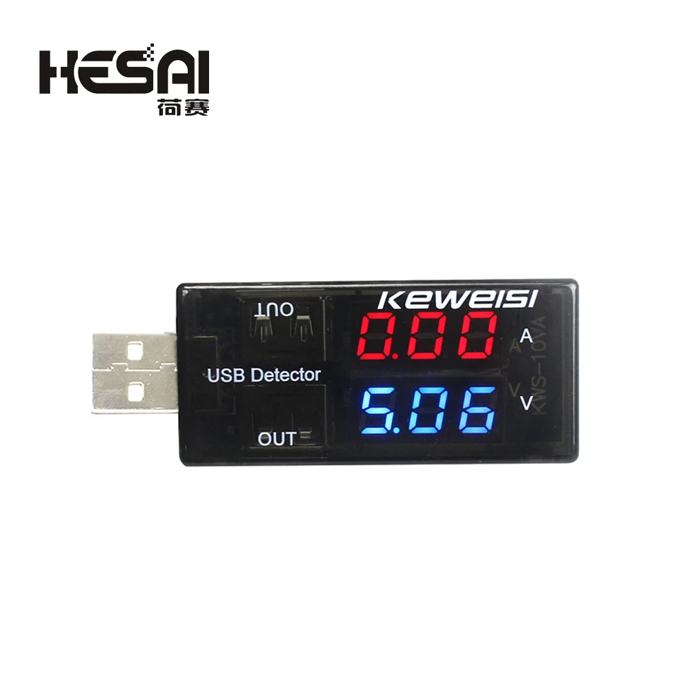 Red+Blue Dual USB Current Voltage Charging Detector Tester Battery Voltmeter Ammeter Charger Doctor