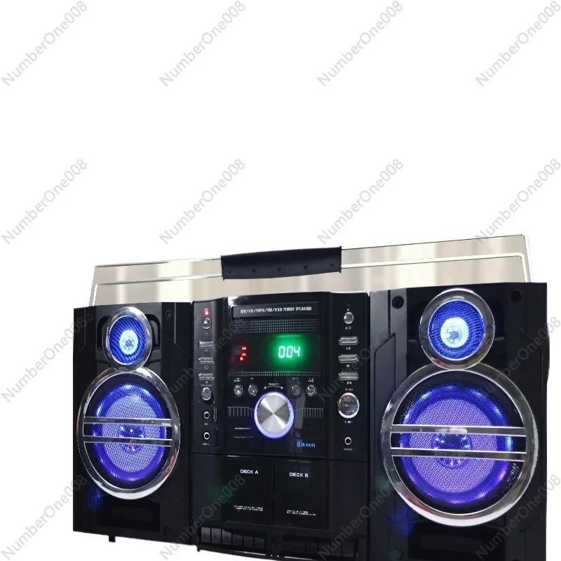 Retro Dual Card Tape Recorder All-in-One SD Card U Disk CD Bluetooth Multi-Function Radio Karaoke Audion