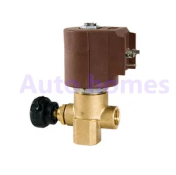 Válvula Solenoide de vapor de alta temperatura, válvula solenoide ajustable de latón normalmente cerrado, VITON G1/4 