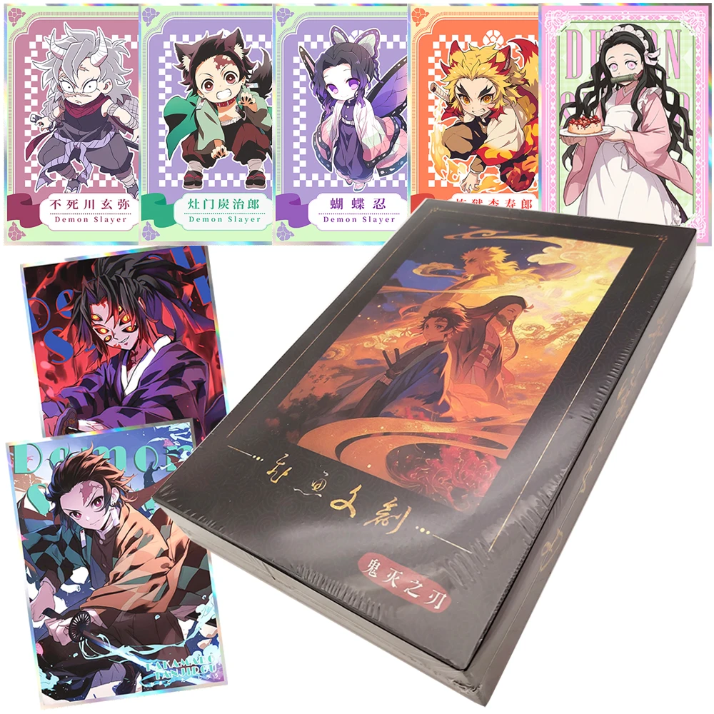 

Demon Slayer Limited Character Card Exquisite Anime Peripheral Toys Children's Collection Color Paper Cards Festival Party Gifts