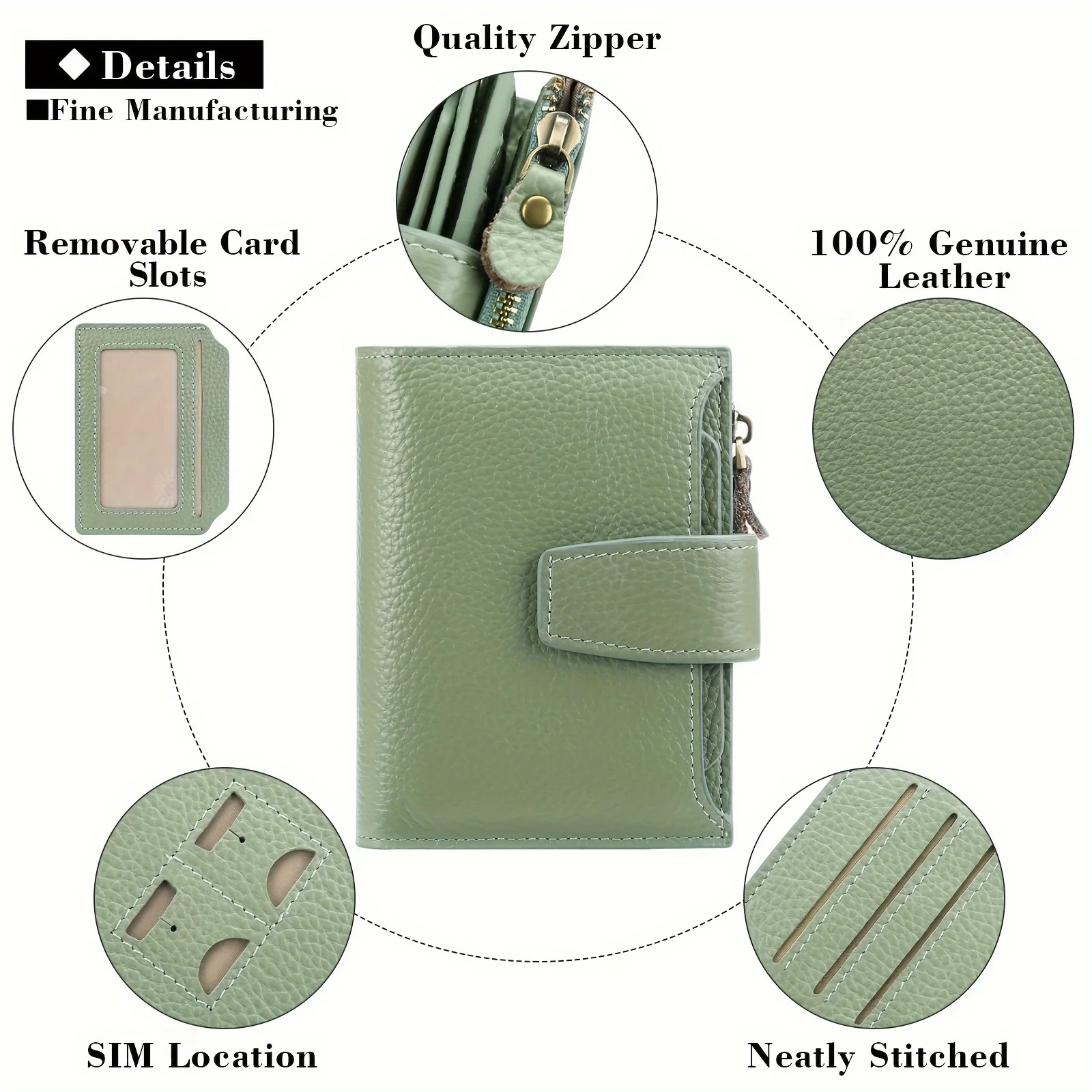 Chic Mini Solid Color Womens Short Wallet - Stylish Minimalist Design, Handy Coin Purse & Secure Credit Card Holder for Versatil