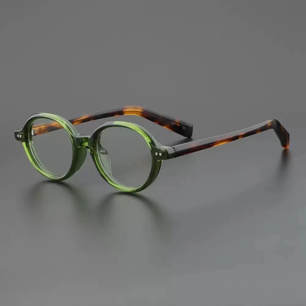 

New TR90 Retro Art Oval Optical Prescription Mirror Fashion Men's Computer Literature Anti Blue Light Eye Lens Frame Women's