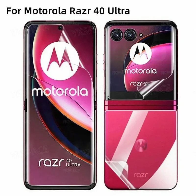 Front Back Anti Fingerprint Matte Soft Hydrogel Film For Motorola Moto Razr 50 40 Ultra Plus 2024 2023 Clear Screen Protector