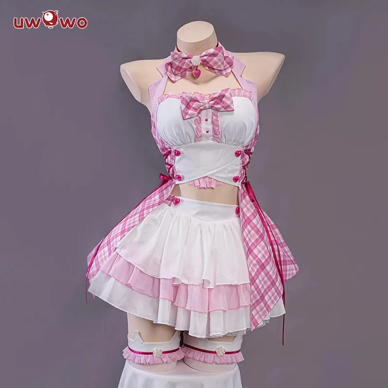 

IN STOCK UWOWO Chocola Cosplay Halloween Costume New Idol Catgirl Maid Costume Dress Chocolaa/Vanillaa Theatrical Costume