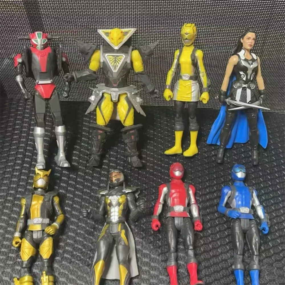 Hasbro Power Rangers Red Ranger Blue Ranger, productos auténticos a granel de 6 pulgadas, modelo defectuoso, figura de acción, regalo de cumpleaños