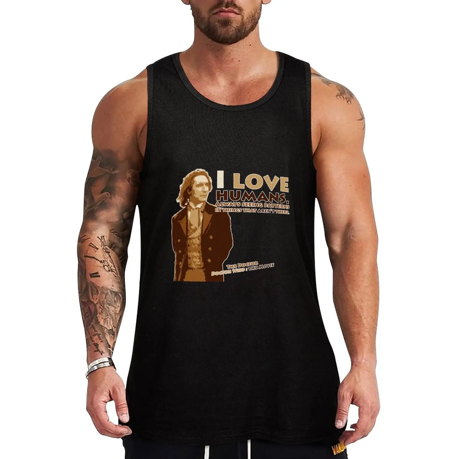 

I love humans Tank Top Text Print Tank Top Letter Graphic Casual Sleeveless