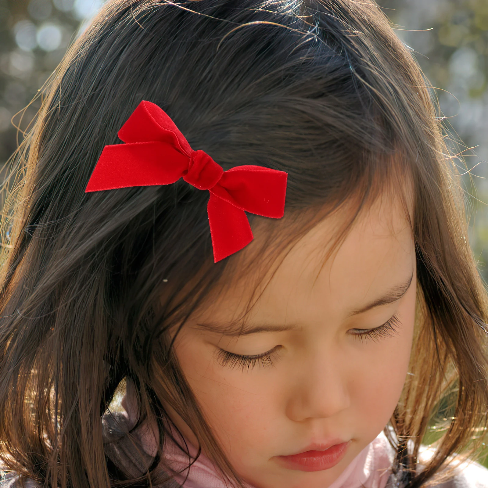 

3pcs Red Big Alligator Bowknot Ponytail Holder Accessories Accessories Small Clips Women Kids Party Daily Use Girls Bowknot