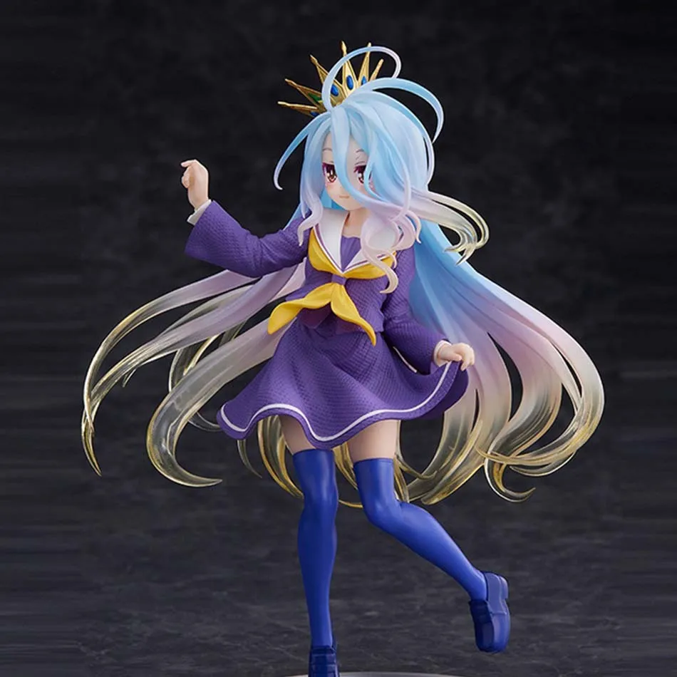 ฟิกเกอร์อนิเมะ No Game No Life สีขาว ขนาด 19 ซม.  โมเดล PVC ของสะสม ของเล่นสะสม ของขวัญ
