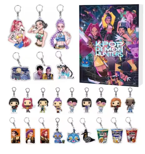 صندوق غامض لصيد شيطان K-pop، صناديق أعمى، تقويم مجيء عيد الميلاد، ألعاب هدايا مفاجئة، 3 أنماط، ساخن، 24 قطعة #1