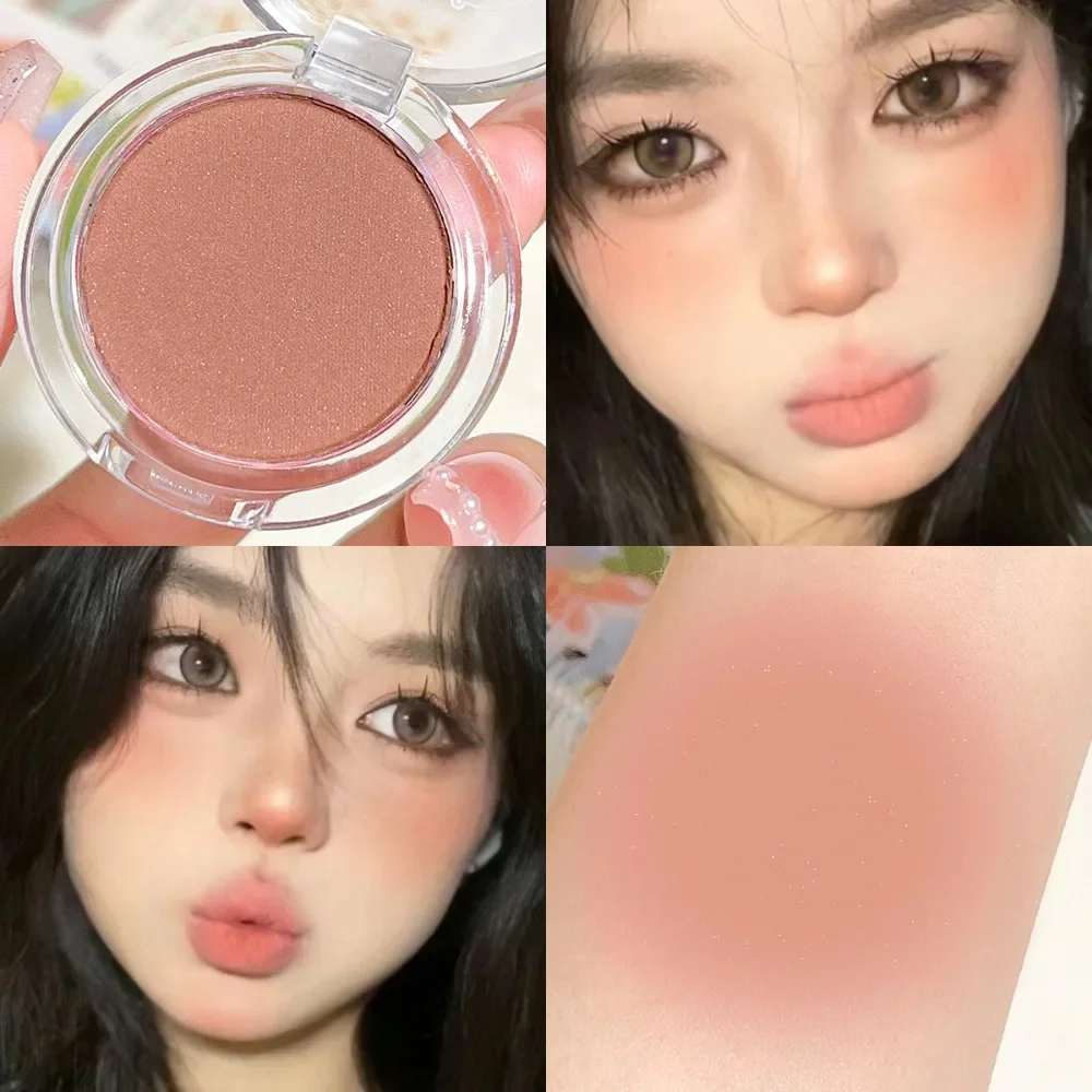 Blush leggermente punteggiato Matte Fine Flash Micro Flash Colori naturali Make Up Pure Desire Piatto fard monocromatico Trucco per la salute di bellezza