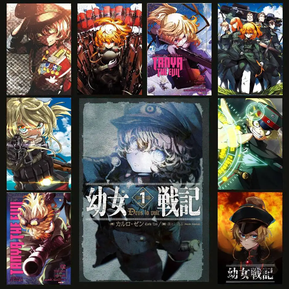Saga Of T-Tanya The Evil Anime Poster Posters Decorative Paintings Study Bedroom Bar Background Wall Murals Gifts