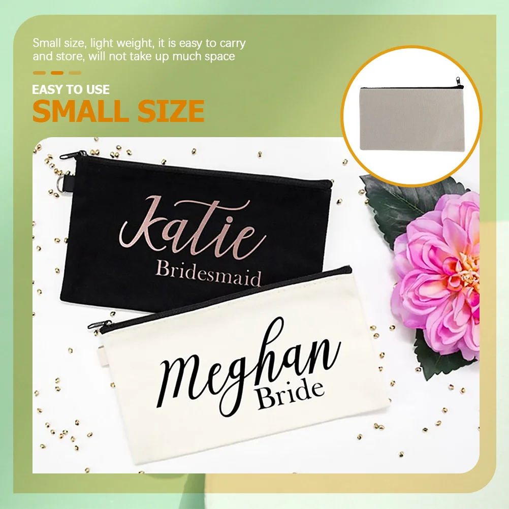 

14Pcs Canvas Pencil Bags Zipper Stationery Pouch Multi Functional Small Case for Cosmetics Storage Pencil Bags