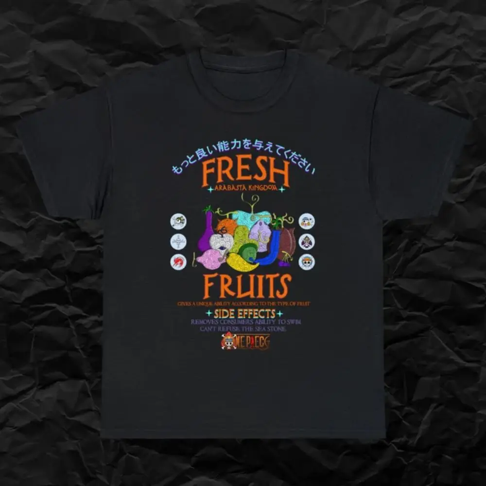 Camiseta Nueva de Moda con Estampado 3D de Anime One Piece, Fruta del Diablo, Estilo Familiar, Linda Camiseta de Manga Corta Estilo Anime