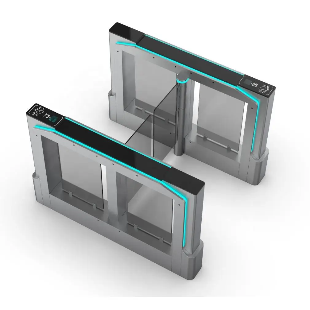 Turnstile Tripod Doors With Fingerprint Access Control, ESD Barrier Gate, And RFID Reader For Secure Entry