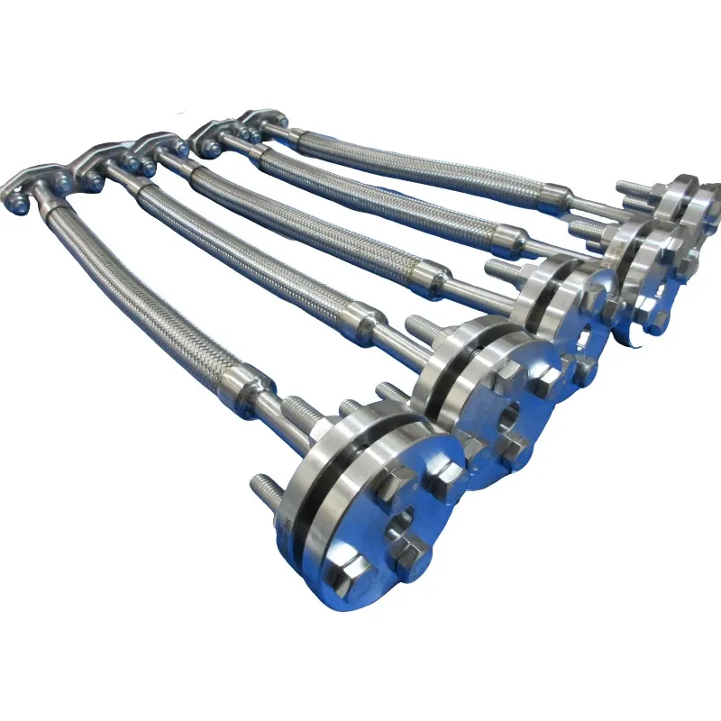 Corrosion-resistant tubing with swivel stainless steel wave hose