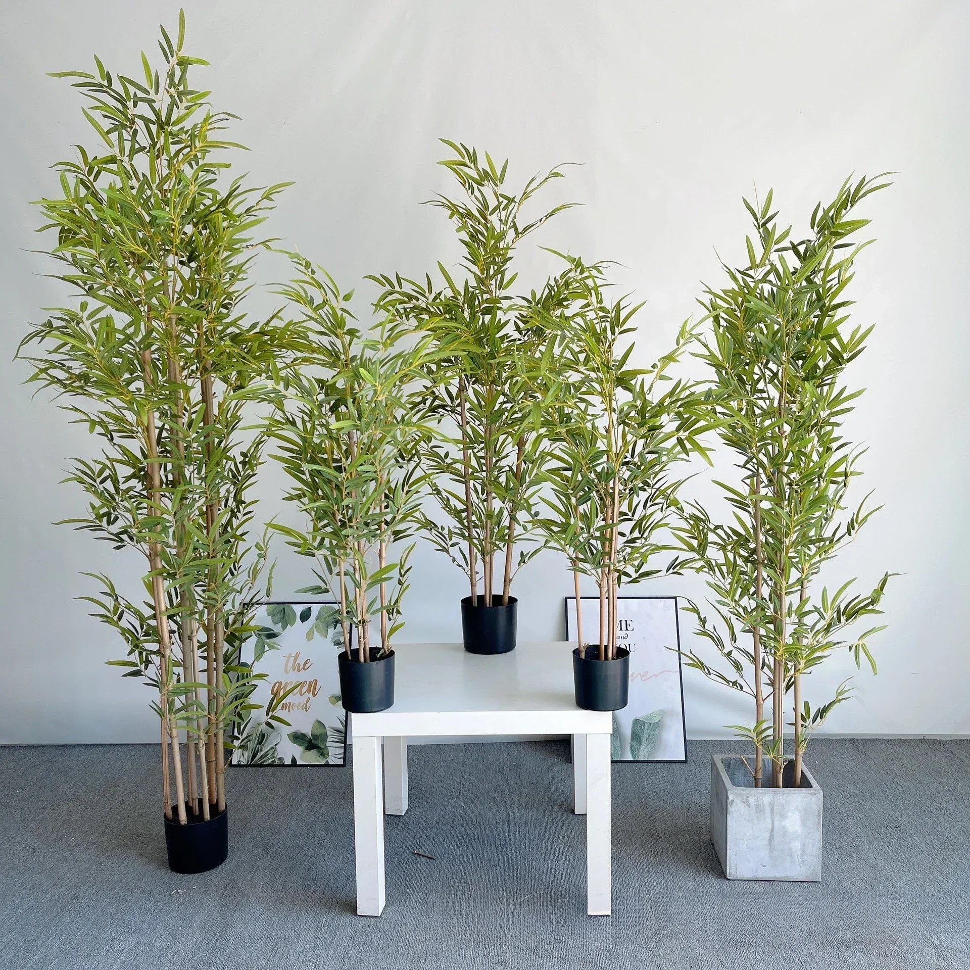 1.2m To 1.8m Artificial Bamboo Pot Pe+ Iron Bamboo Pole Fake Plant Tree Indoor and Outdoor Decoration Can Be Disassembled Bamboo