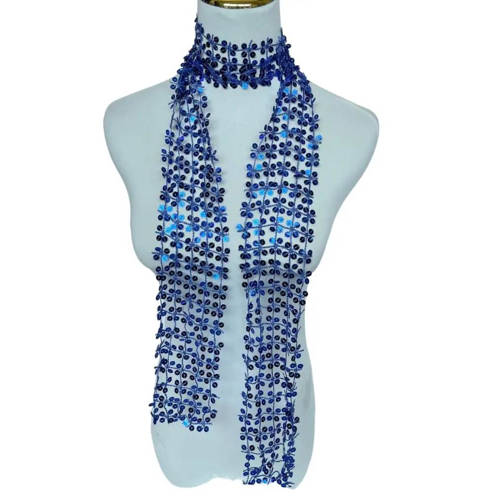 

Модный блестящий шарф с блестками в форме цветка, элегантная поясная цепочка, полые разноцветные сверкающие аксессуары для волос для танцев