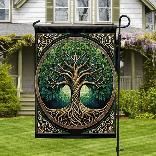 Yggdrasil Celtic Tree Of Life Flag Graden Flag RRM LLP LLX uui